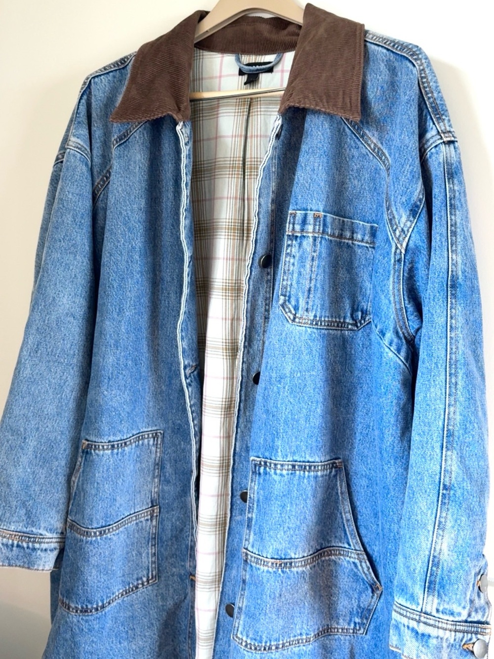 PLUS SIZE LONG DENIM JEAN JACKET BARN COAT SIZE 2X